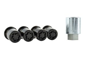 Ford EcoSport Security Lug Nut Kit - Ford Racing - Black PVD Security, M12 x 1.5 Thread, Set of 4 - Black - `18-`21